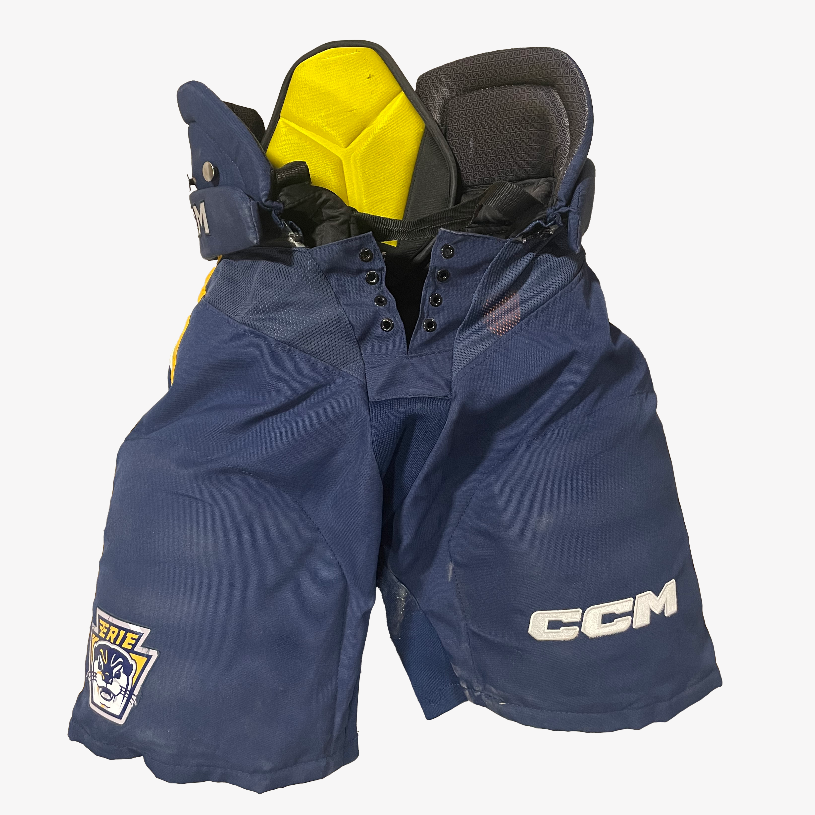 CCM HPTK - Pantalon de hockey Pro Stock d'occasion (bleu marine/jaune)